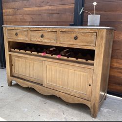 Rustic Wine Bar Cabinet Console