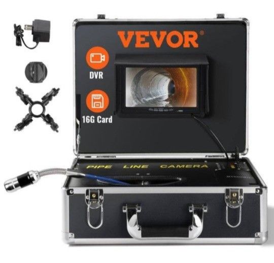 Vevor 98' Sewer Camera With 7" Screen