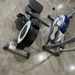 Rowing Machine Elliptical Gym Work Out Equipment Combo