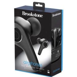 Brookstone Airphones True Wireless Earbuds Headphones BKH600.   Experience every detail of your music and listen the way itโs meant to be heard. Preci