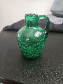 Green crackle glass