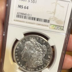 1881 S Morgan  MS 64