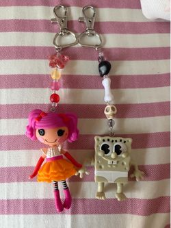 lalaloopsy/spongbob keychain