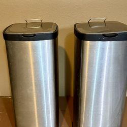 Metal trash cans