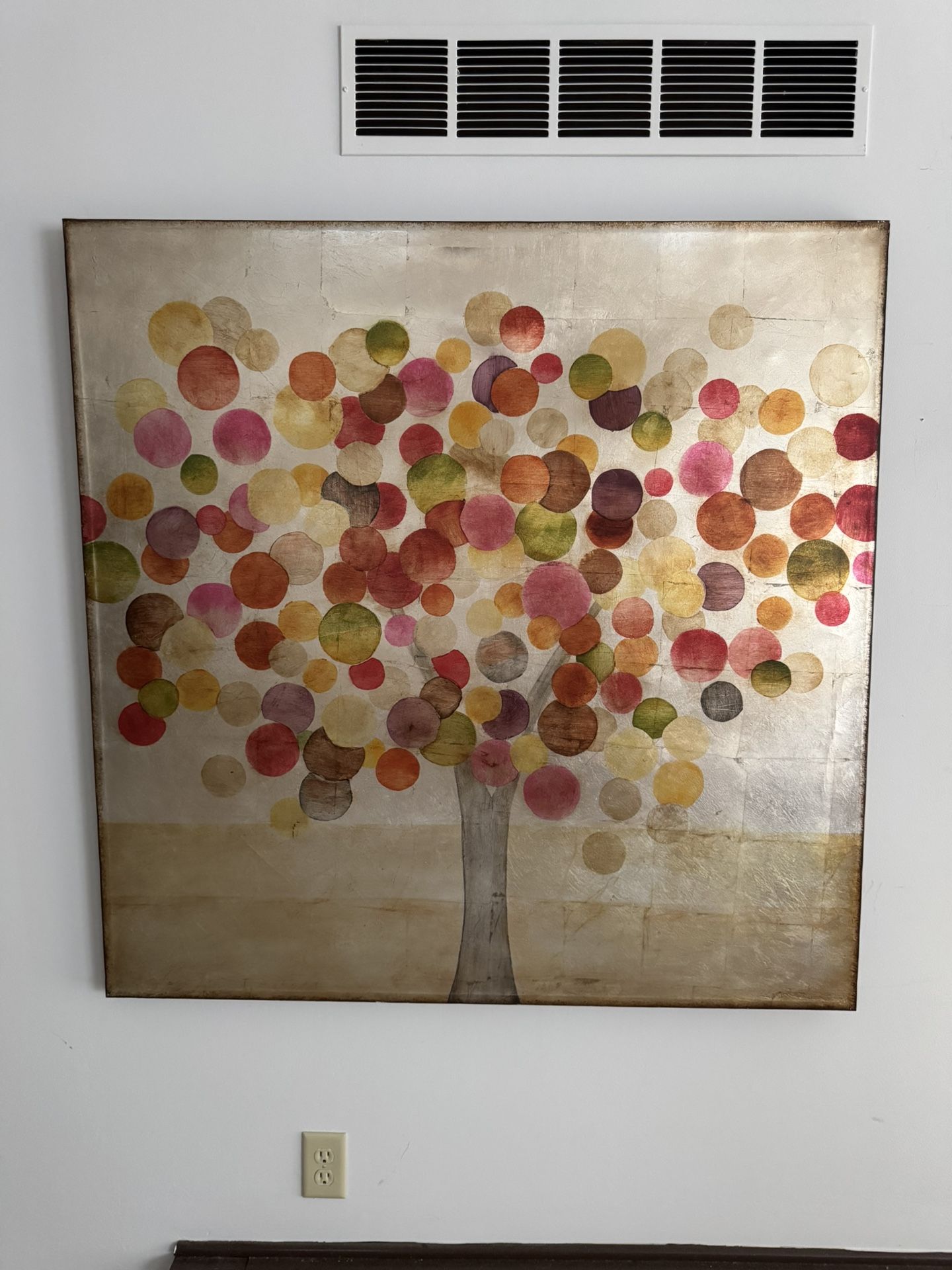 arge Colorful Tree Wall Art – 48x48Canvas – Modern Abstract Decor