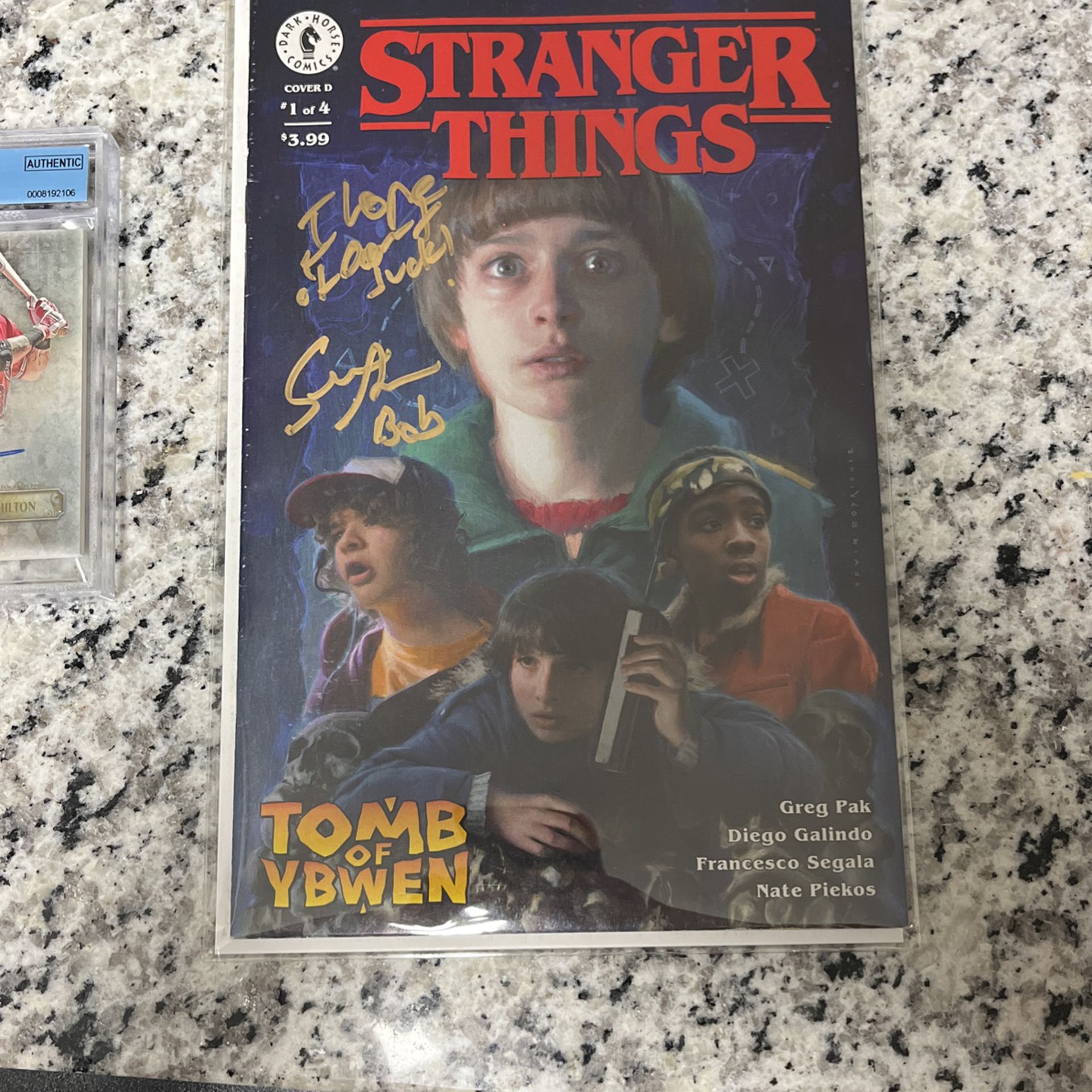 Stranger Things autograph Comic Book Bob 