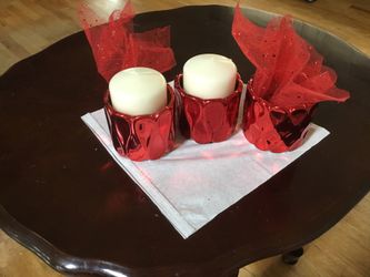 Candle holders with candles