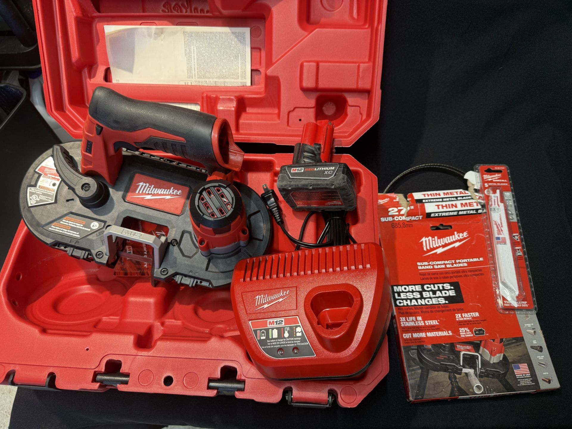 Milwaukee Band Saw With Blades New Open Box
