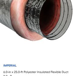 Free 6" Inch R8 Flexible Ducting About 12' Feet