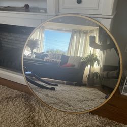 Round Gold Mirror 
