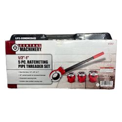 5 pc ratcheting pipe threader set.