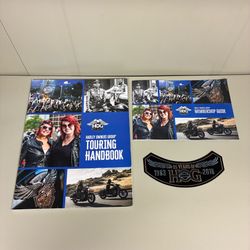 Harley Davidson HOG Owners Group Lot: 35 Years Patch, Touring Handbook, Guide