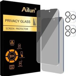 NEW! 2Pack Privacy Screen Protectors for iPhone 14 Pro Max 6.7", lens protectors
