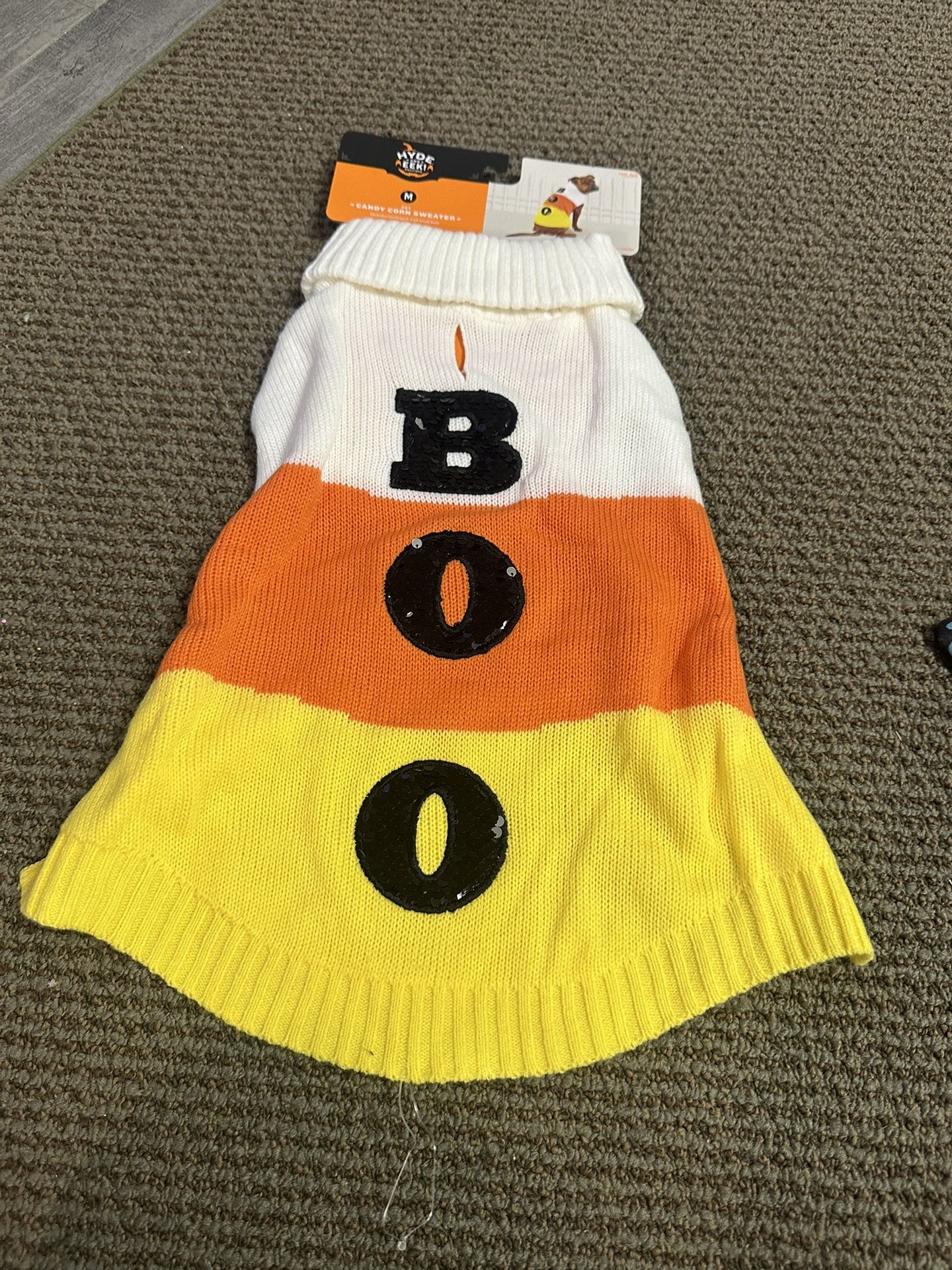 Pet Candy Corn Sweater