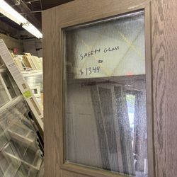 Exterior Door Slab With Safety Glass 36x79