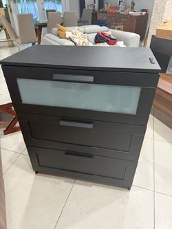Modern Black 3-Drawer Storage Cabinet – Sleek Contemporary Design