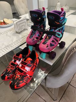 Kids Sports Bundle: New Soccer Cleats (Size 3) & Adjustable Skates (3-6)