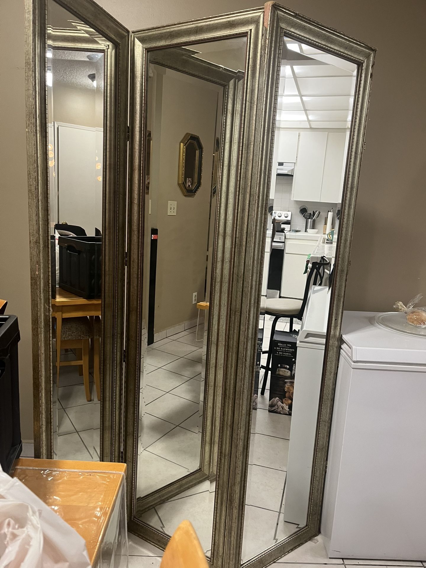 3 Panel Mirror Room Divider