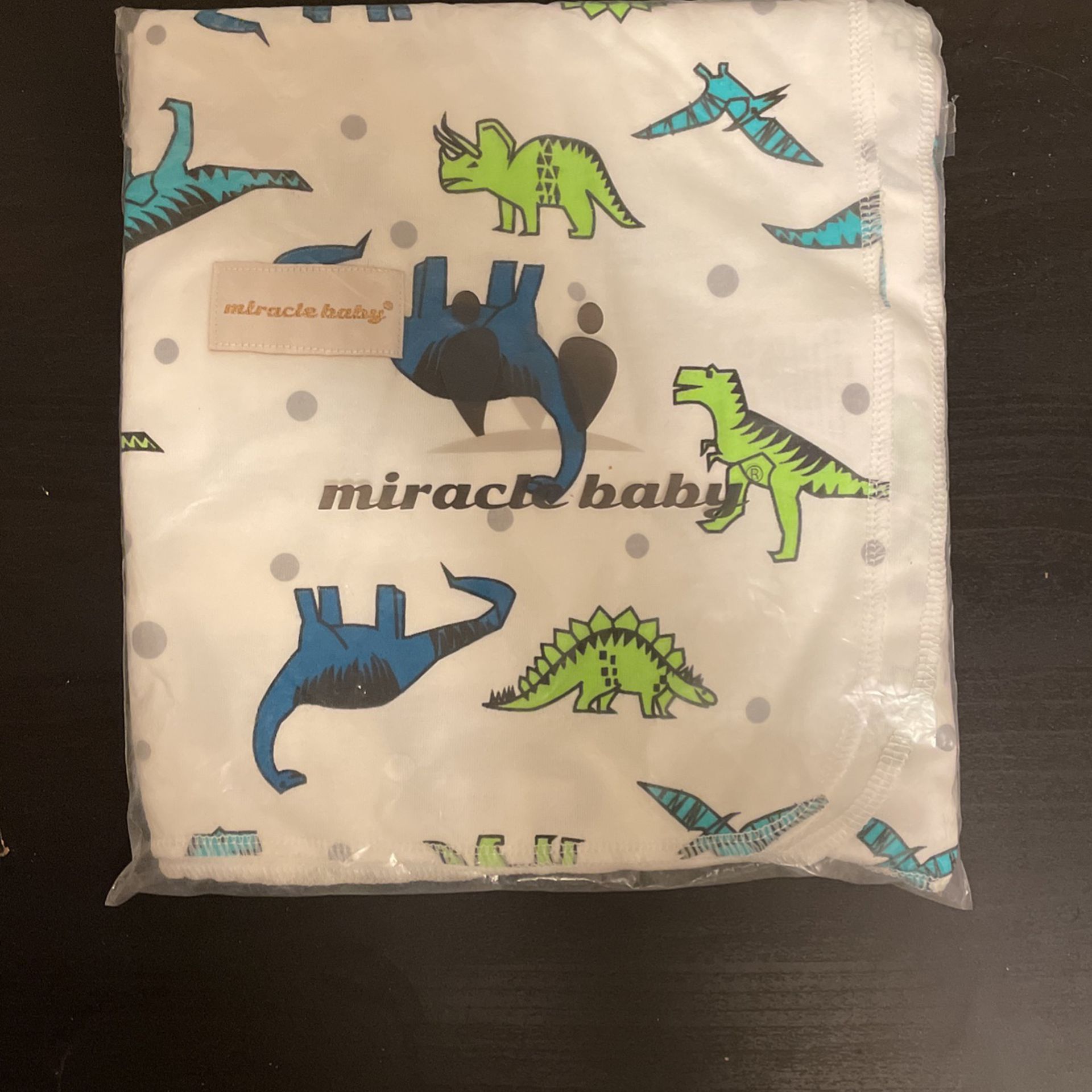 Newborn Baby Swaddle Blankets Sets 2-Pack Infant Boy Girls Receiving Blankets Sacks Beanie Blankets Wraps Baby Registry Gifts 0-6 M Dinosaur