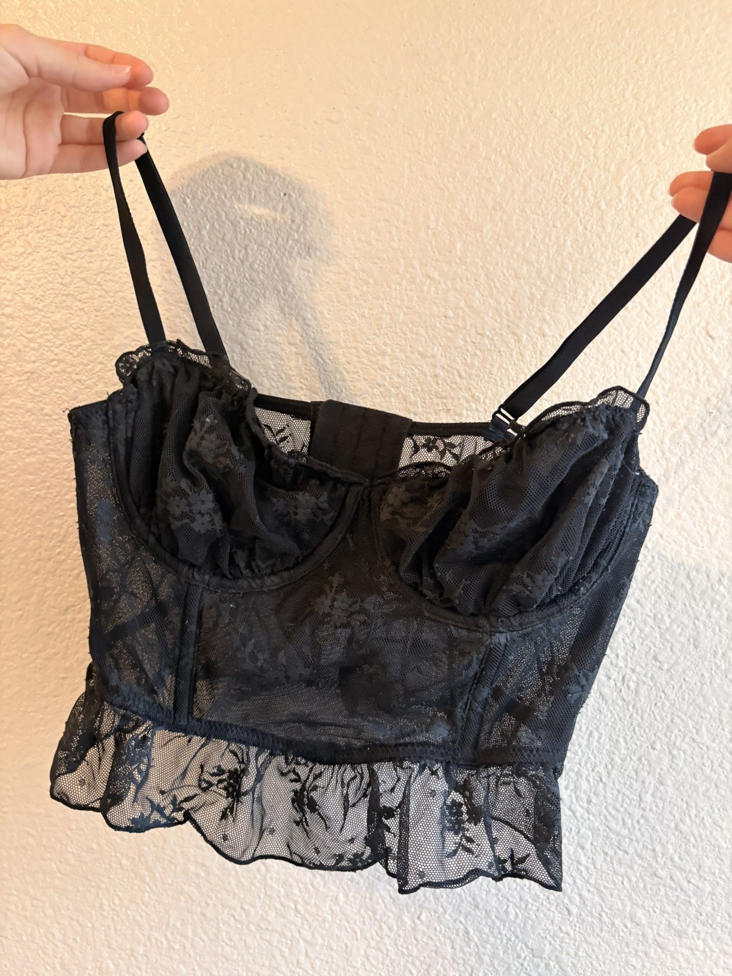 Black Lingerie Corset Top