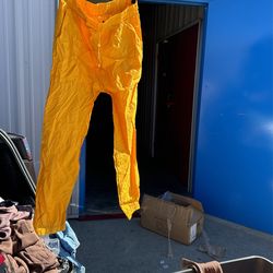 Yellow Wind Breaker Track Pants