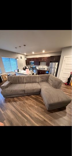 Large grey couch