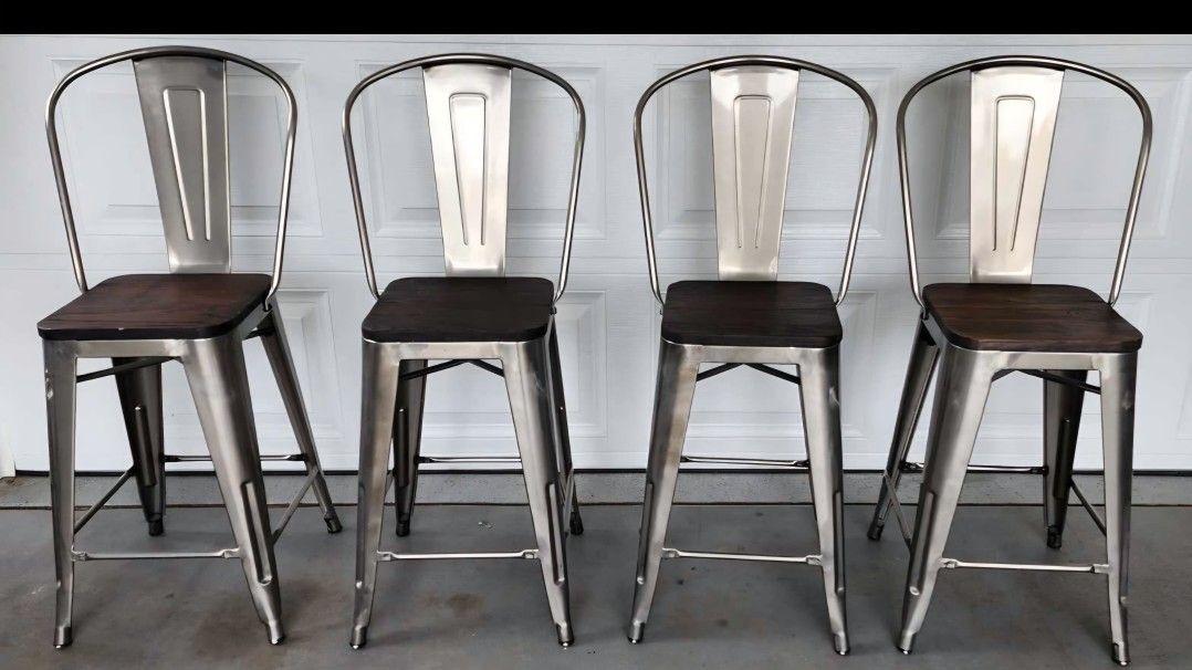 4 Bar Counter Stools Chairs