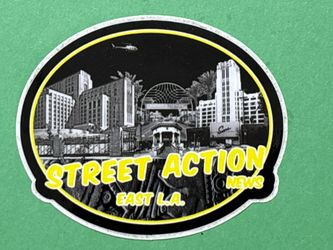 Vinyl Sticker, Street Action News East L.A., 3.75”