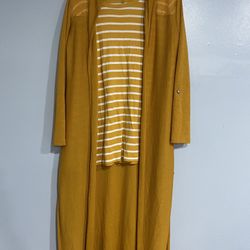 Gap Long Sleeve Shirt With Cardigan