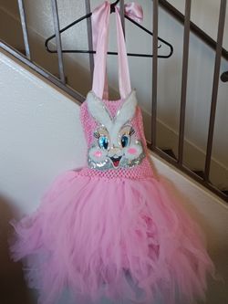 Girls Bunny Pink Tutu Size 7-8  New