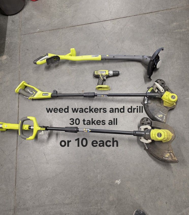 Weed Wackers And Drill
