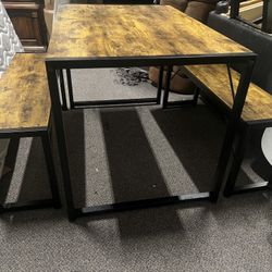  Ikea Wood Bench Table Set 