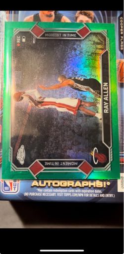 Ray Allen Topps Chrome Moment in Time Green Refractor/99