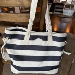 Dooney Bourke NEW  Blue And White Braided Sullivan