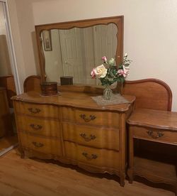 French Provincial Dresser with Mirror