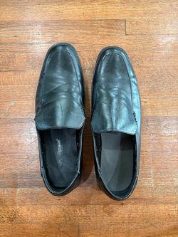 men’s black leather loafers size 10