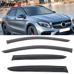 Fits 2015-2020 Benz X156 GLA Class Window Visors Vent Sun Guards Deflectors Tape-On