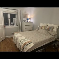 full sized nolah mattress with metal base