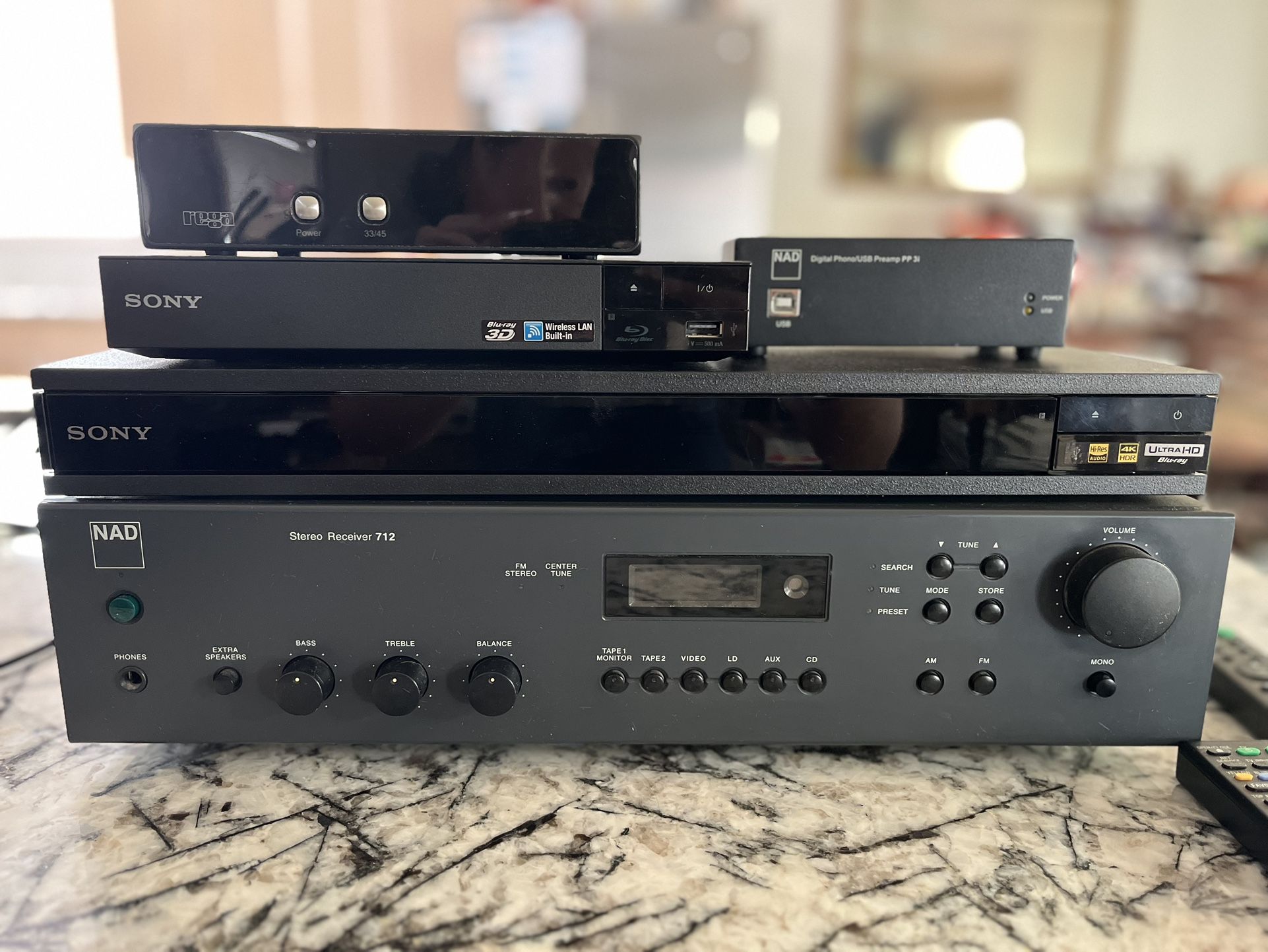 Vintage Sony Stereo Receiver with Accessories