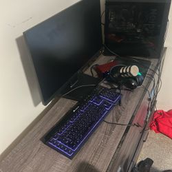 Complete Studio Setup – PC, Monitor, Keyboard, Mic + Headphones