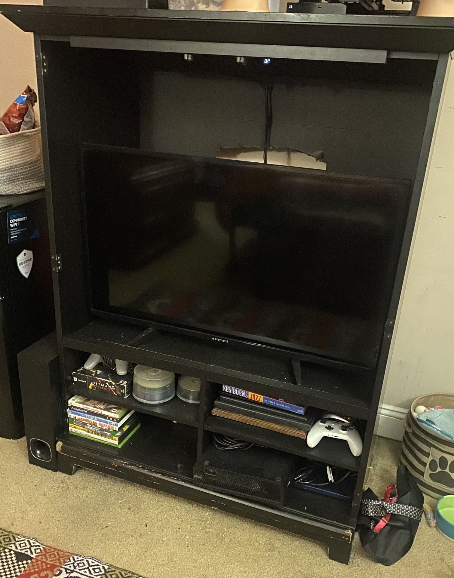 All Black TV Cabinet