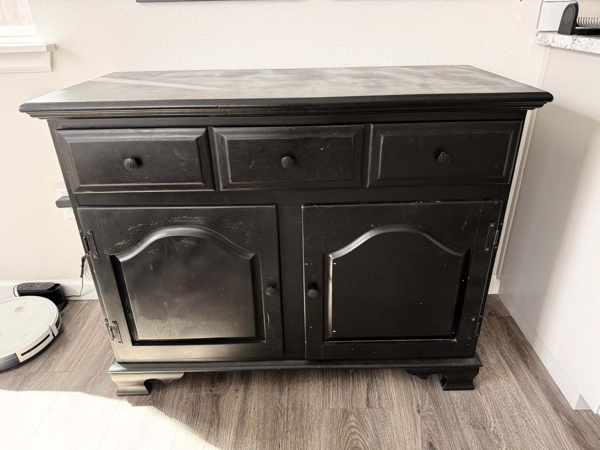 Solid Wood Hutch Cabinet