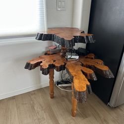 Live edge corner table