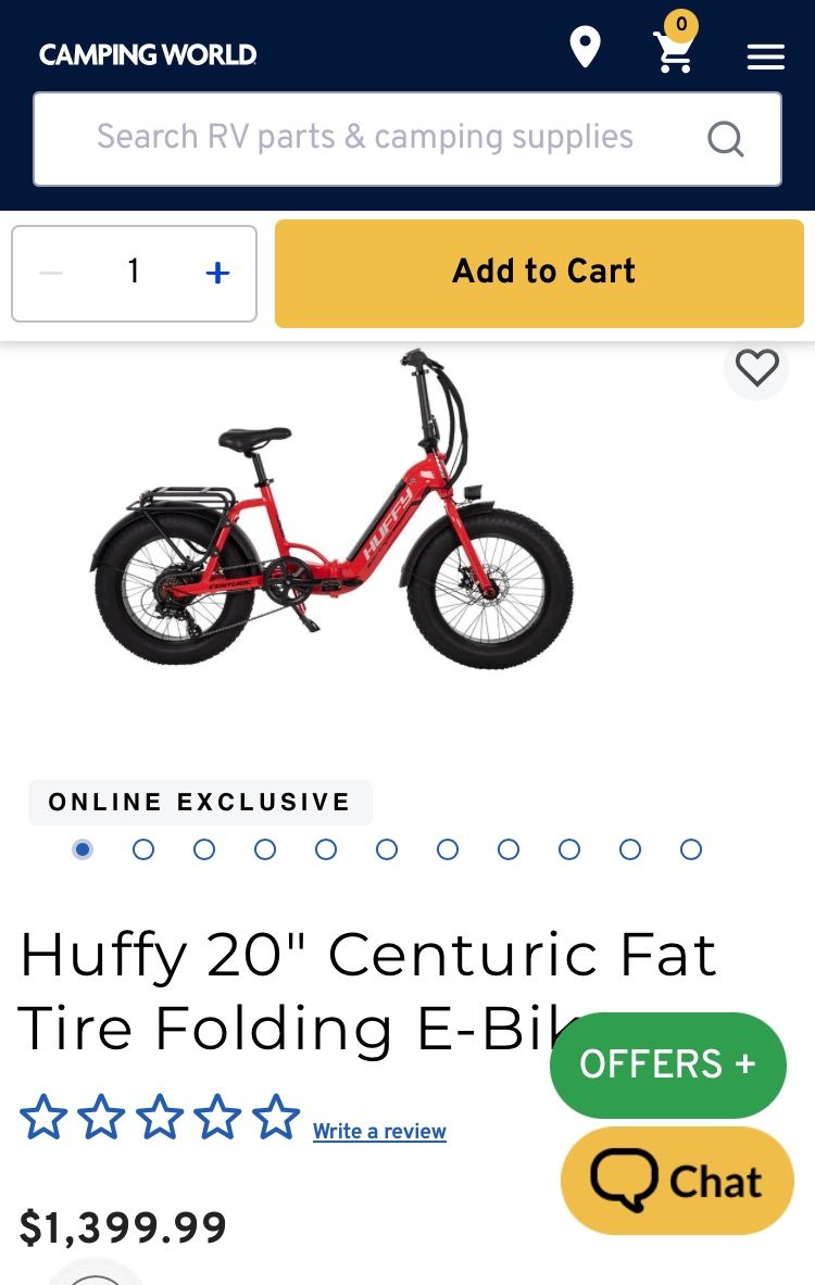 Huffy E Bike With 20' Inch Fat Tire's “ (Needs A Replacement