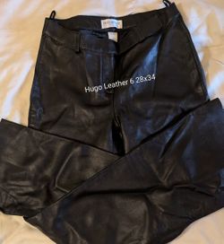 Hugo Buscati Collection 6 Tall, Fully Lined Genuine Black Leather 28x34, Belt Loops, Boot Cut, So Very Soft. East Or West