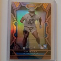 2022 Panini Certified Josh Paschal Bronze Rookie Mirror Numbered 99/275 Card # 184