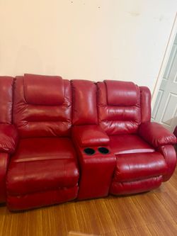 3pc Genuine Italian Leather Reclining Sectionals