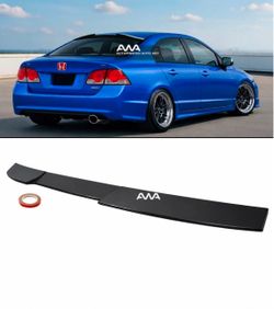 For 06-15 Honda Civic 4DR Sedan Matte Black Rear Window Roof Visor Wing Spoiler
