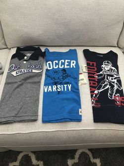 Three new Osh Kosh boys shirts sz4