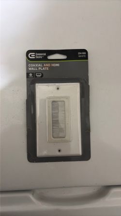 Coaxial and hdmi wall plate